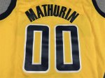 Maillot de Basket #00 Mathurin Pacers 22-23 Jaune Brodé